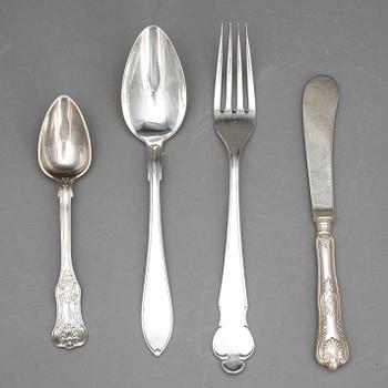 PARTI BESTICK, 27 delar, silver, vikt ca 960 gram. Bl a GAB, Stockholm 1917.