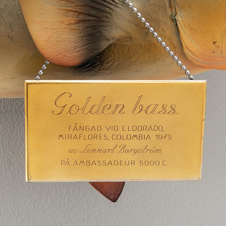 Fish sculpture "Golden bass" 1972.