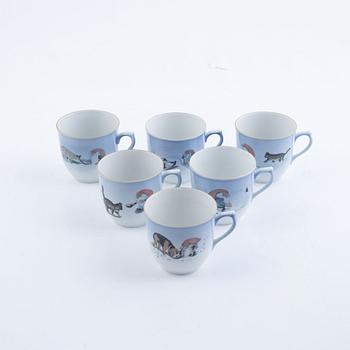 Harald Wiberg, Christmas service, 48 pieces, porcelain, "Tomten", Royal Copenhagen and Bing & Grøndahl, Denmark.