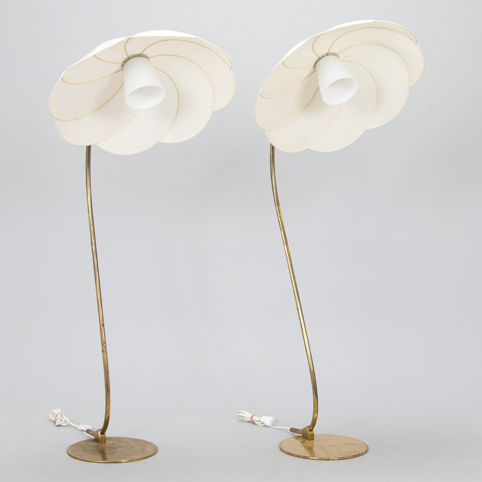 A pair of 1950s '2115' floor lamps for Valinte.