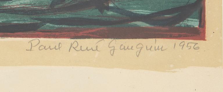 Paul René Gauguin färglitografi signerad 1956 113/260.