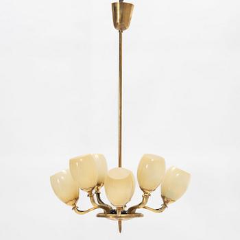 Paavo Tynell, a model 1382 ceiling lamp, Taito Oy or Idman, 1940's.