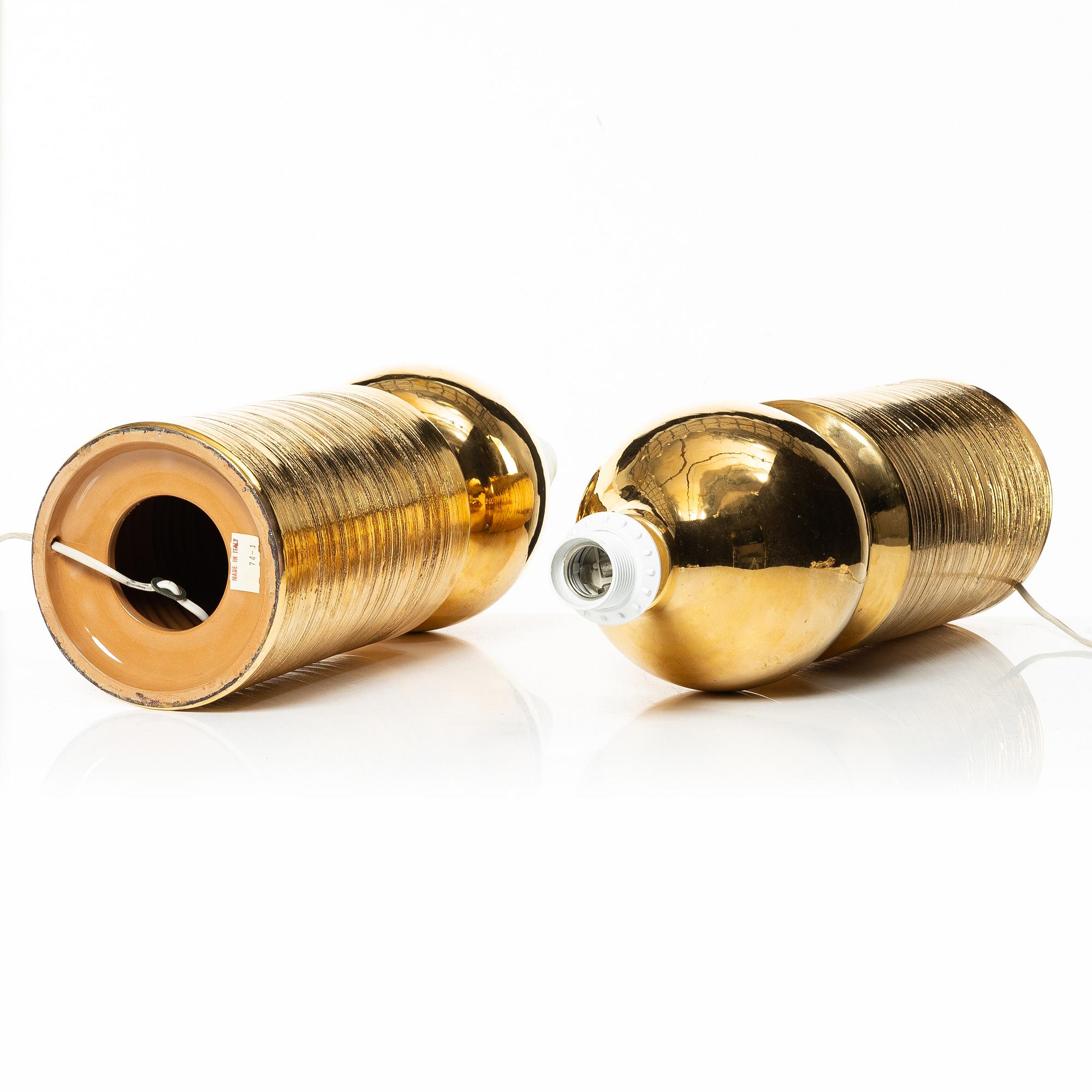 Bordslampor, ett par, Bitossi, Italien, 1900-talets andra hälft.