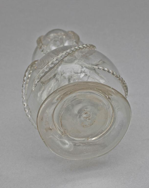 KLUCKAFLASKA, glas, 1700/1800-tal.