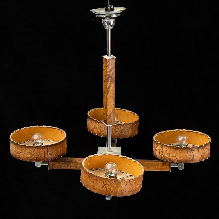 A 1930-40's art déco ceiling lamp.