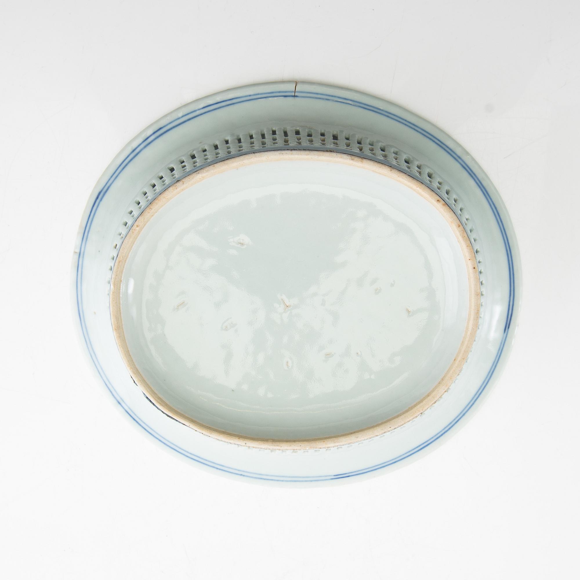 Galleried bowl China 19th century porcelain.