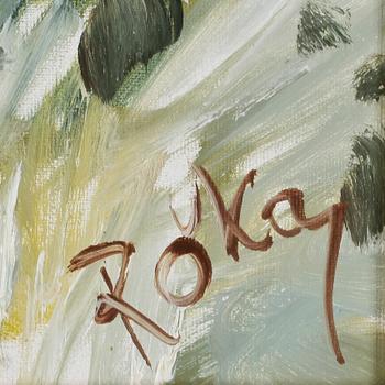 CHARLES ROKA, olja på duk, signerad.