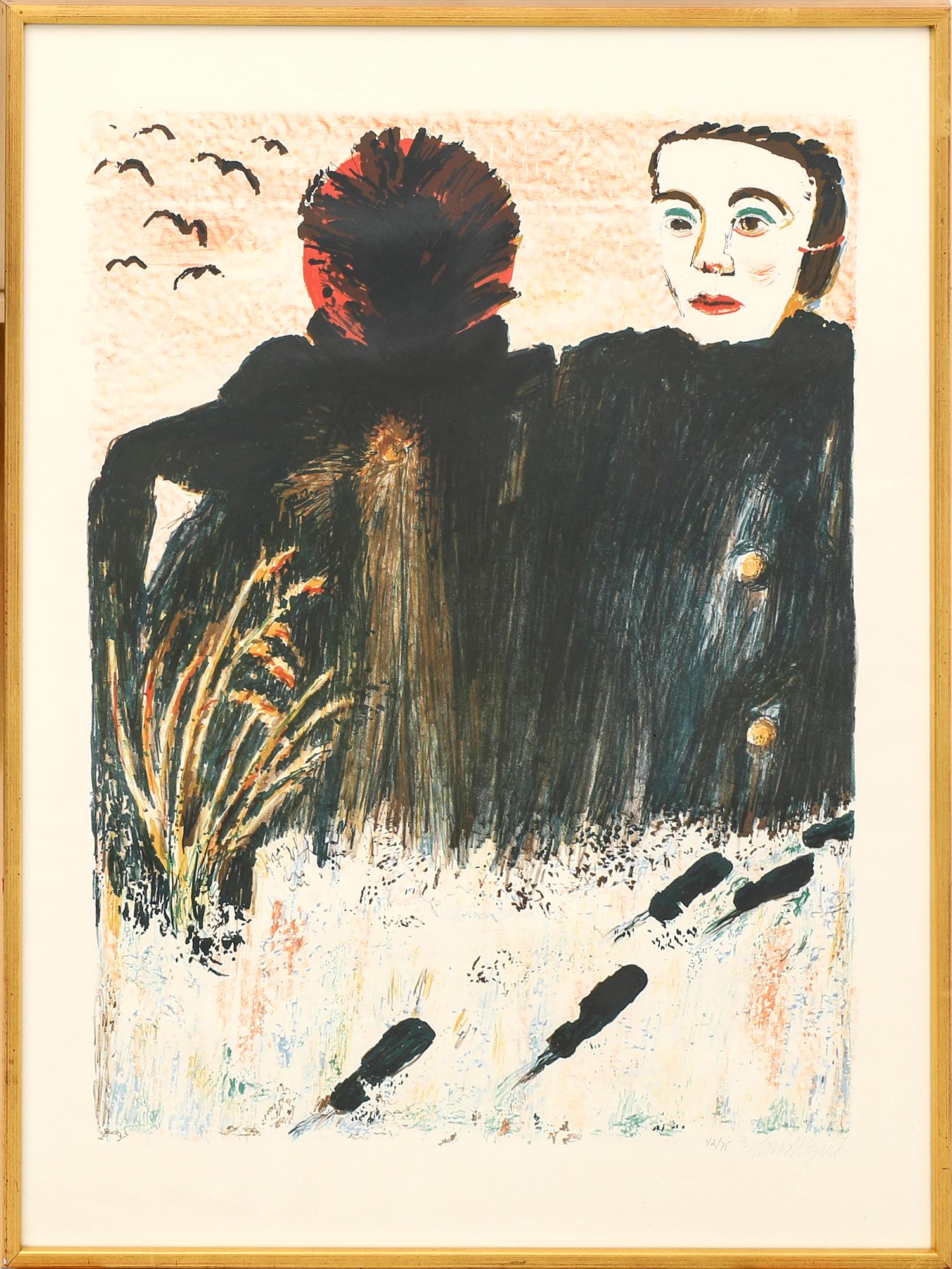 Hans Wigert, lithograph signed dated and numbered 1/2 75.