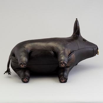 DIMITRI OMERSA & CO, a leather stool in the shape of a bull.
