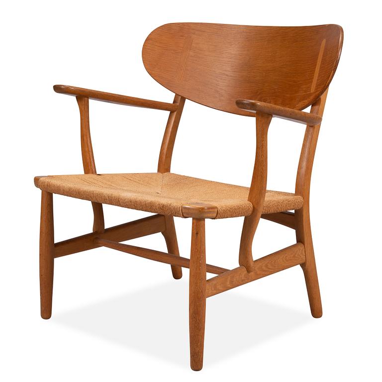 Hans J. Wegner, Fåtölj, modell CH 22, Carl Hansen & Sons, Odense.