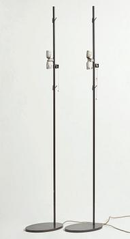 Arne Jacobsen, a pair of "Royal" floor lights, Louis Poulsen, Denmark, probably 1960's.