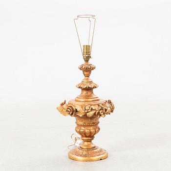 Table lamp, Baroque style, Italy, 20th century.