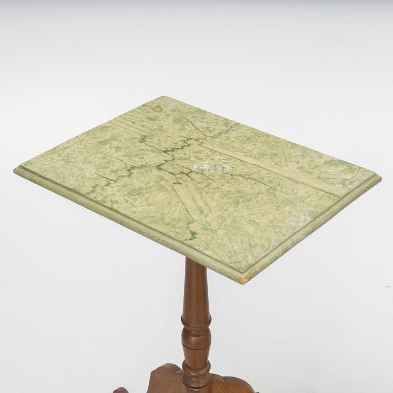 Lamp table/ folding table, a pair, 19th century.