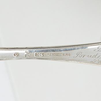 Silver, 10 pieces, Sweden, including a spoon by Gustaf Georg Rehnberg, Norrköping 1811.