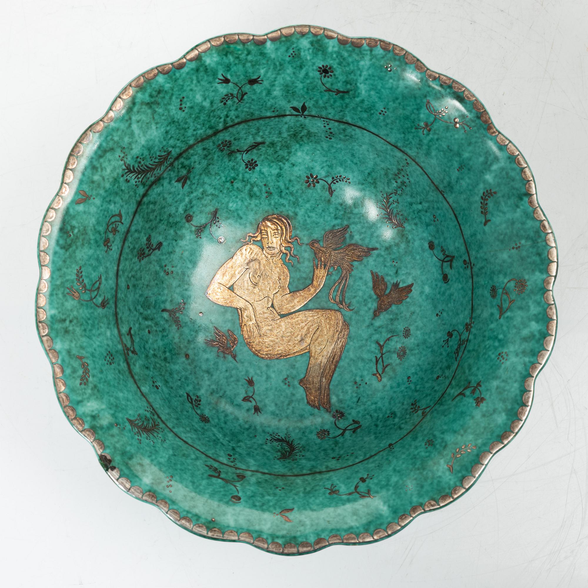 Wilhelm Kåge, a stoneware 'Argenta' bowl, Gustavsberg, Swedn, 1944.