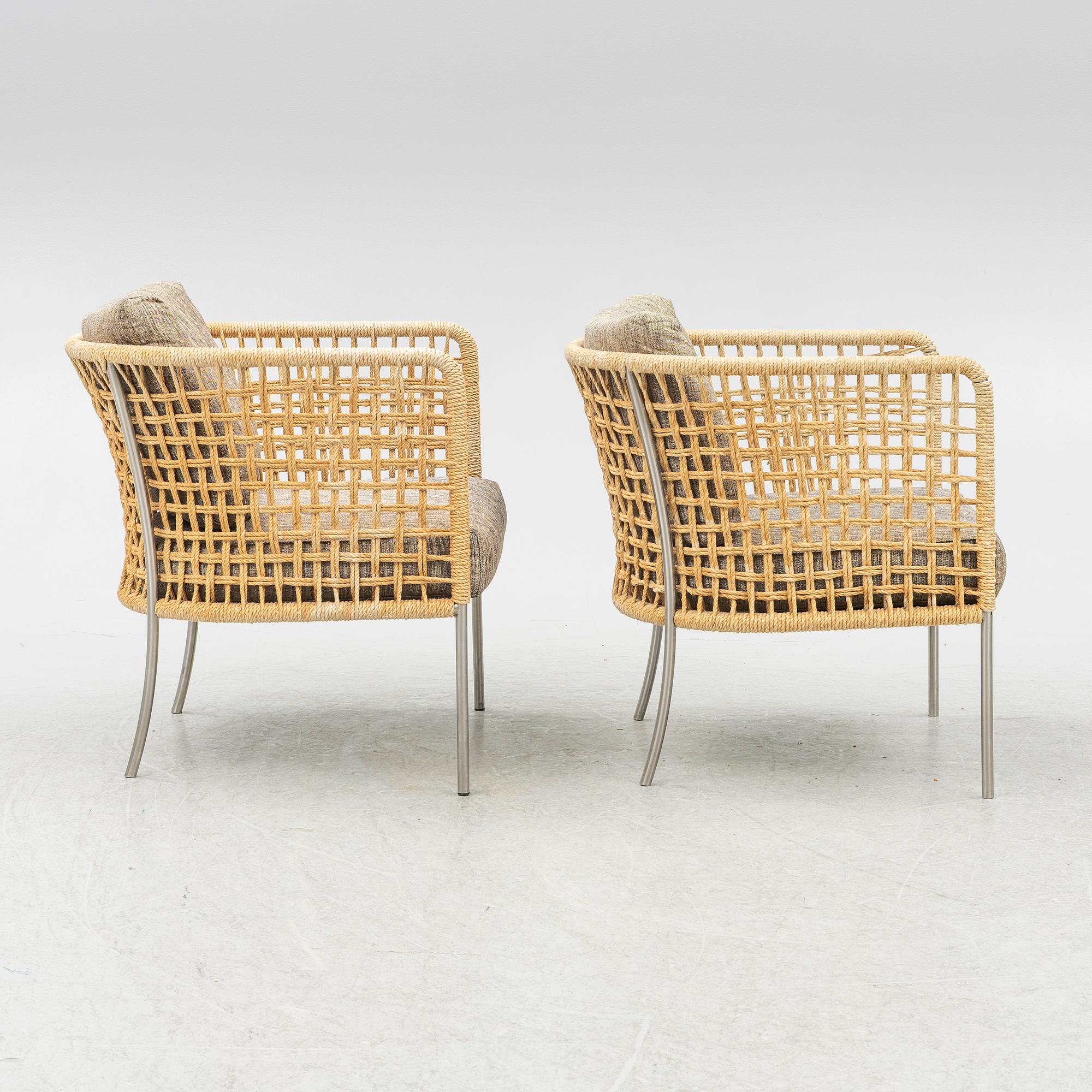 Piero Lissoni, a pair of 'Café Armchair', Living Divani.