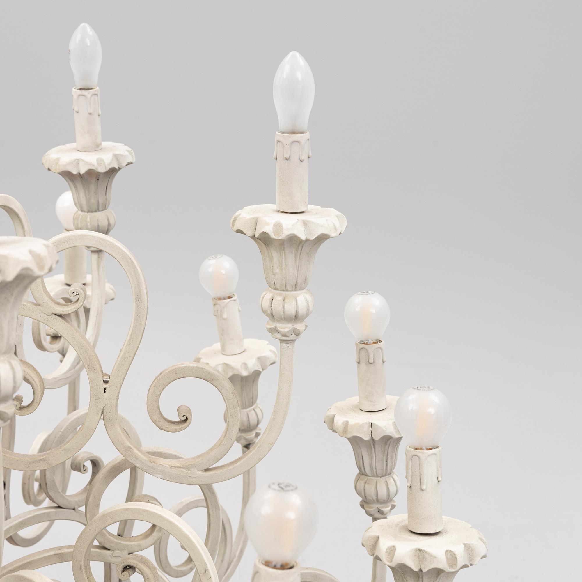 A chandelier, late 20th Century.