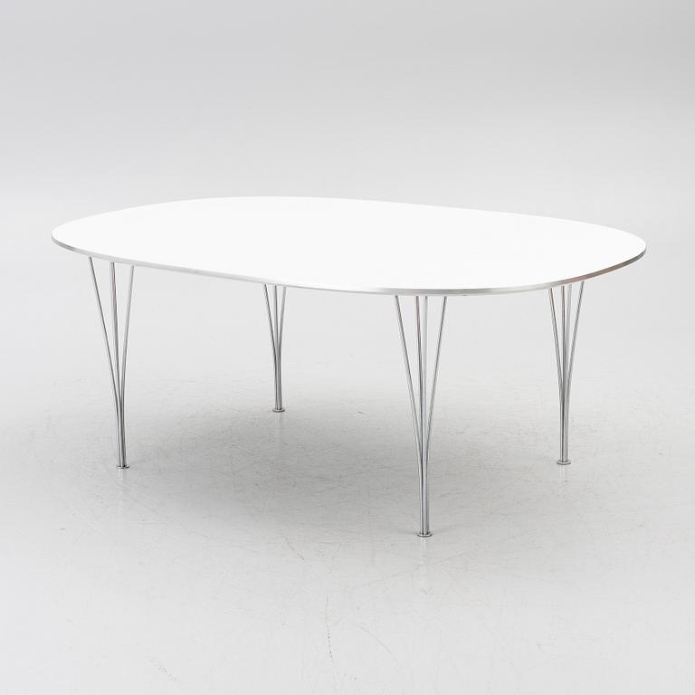 Bruno Mathsson, & Piet Hein, a dining table, 'Superellipse', Fritz Hansen, Denmark, 1988.