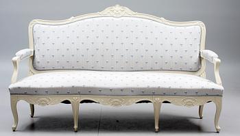 SALONGSMÖBLEMANG, 6 delar, rokokostil, 1900-talets första hälft.