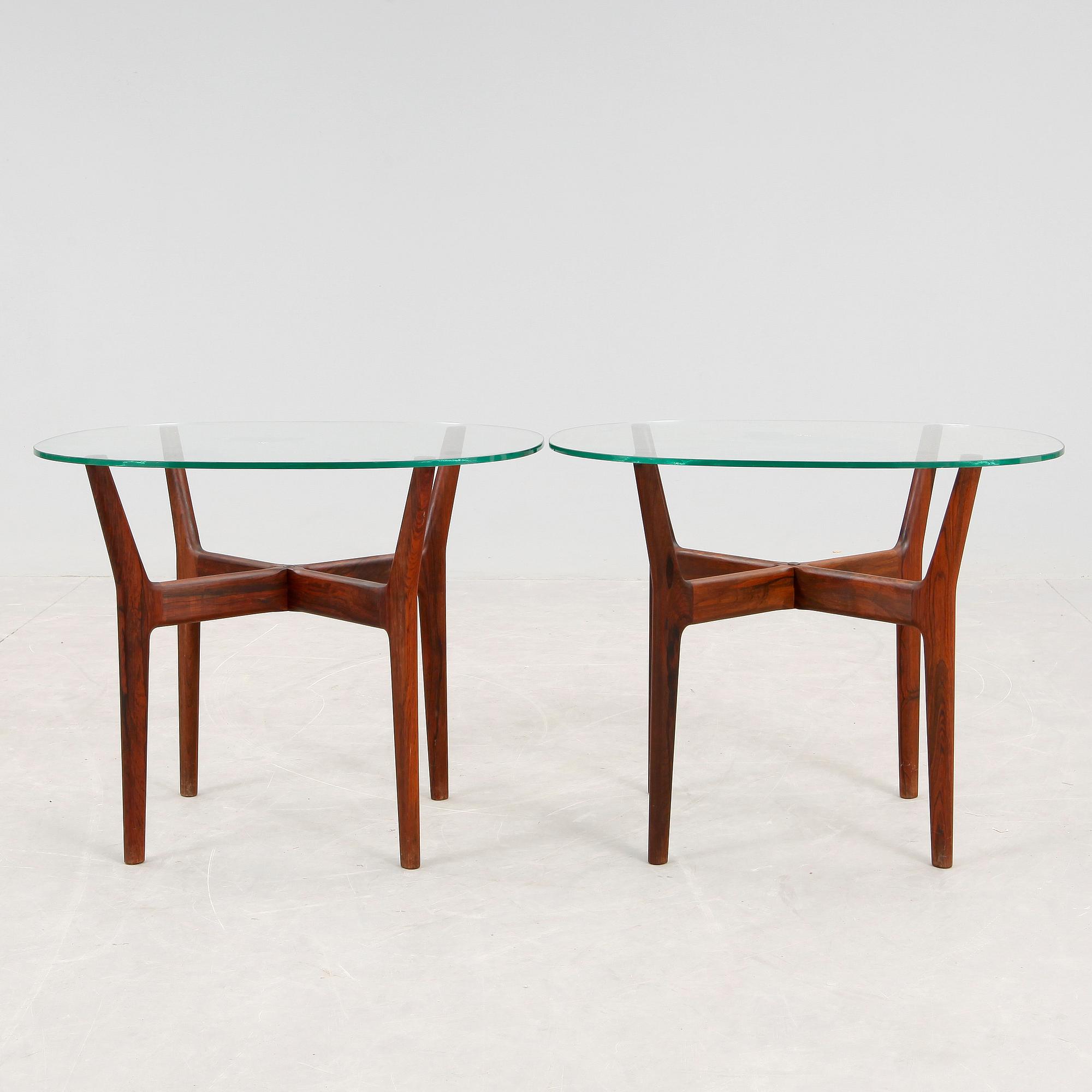 LAMPBORD, ett par, "Prisma", Alf Svensson för Bra Bohag, formgivet 1956.