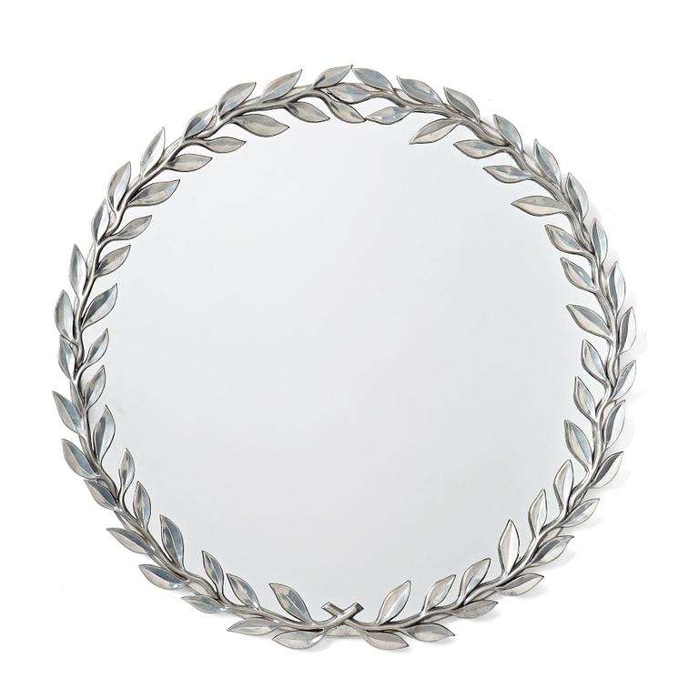 Estrid Ericson, a pewter framed mirror, Svenskt Tenn, Sweden, probably 1940's.