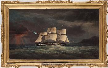 Unknown artist 19th Century. The Frigate Eugenie.