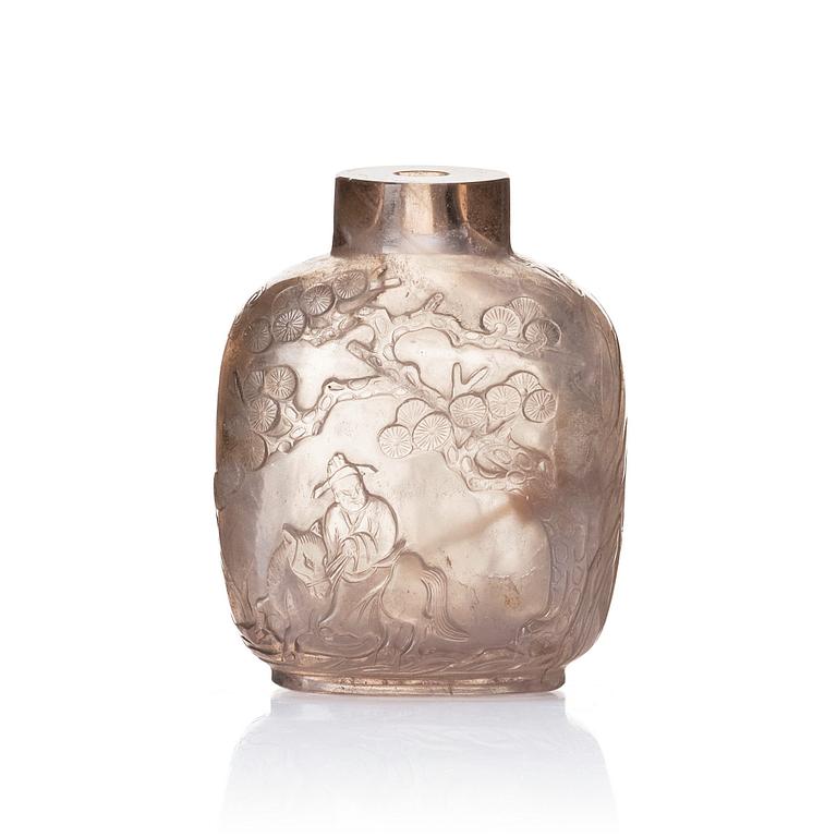 A rock-chrystal snuffbottle, Qing dynasty, 19th century.