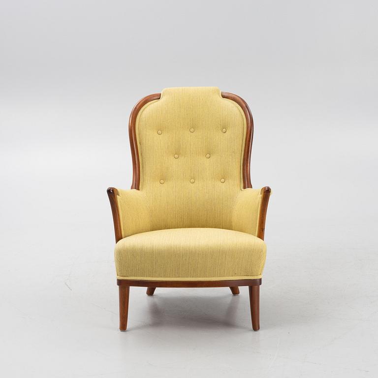 Carl Malmsten, a 'Vår fru' armchair, OH Sjögren, Tranås 1986.