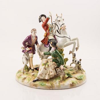 Figure group probably Ludwigsburg Germany first half of the 20th century porcelain.