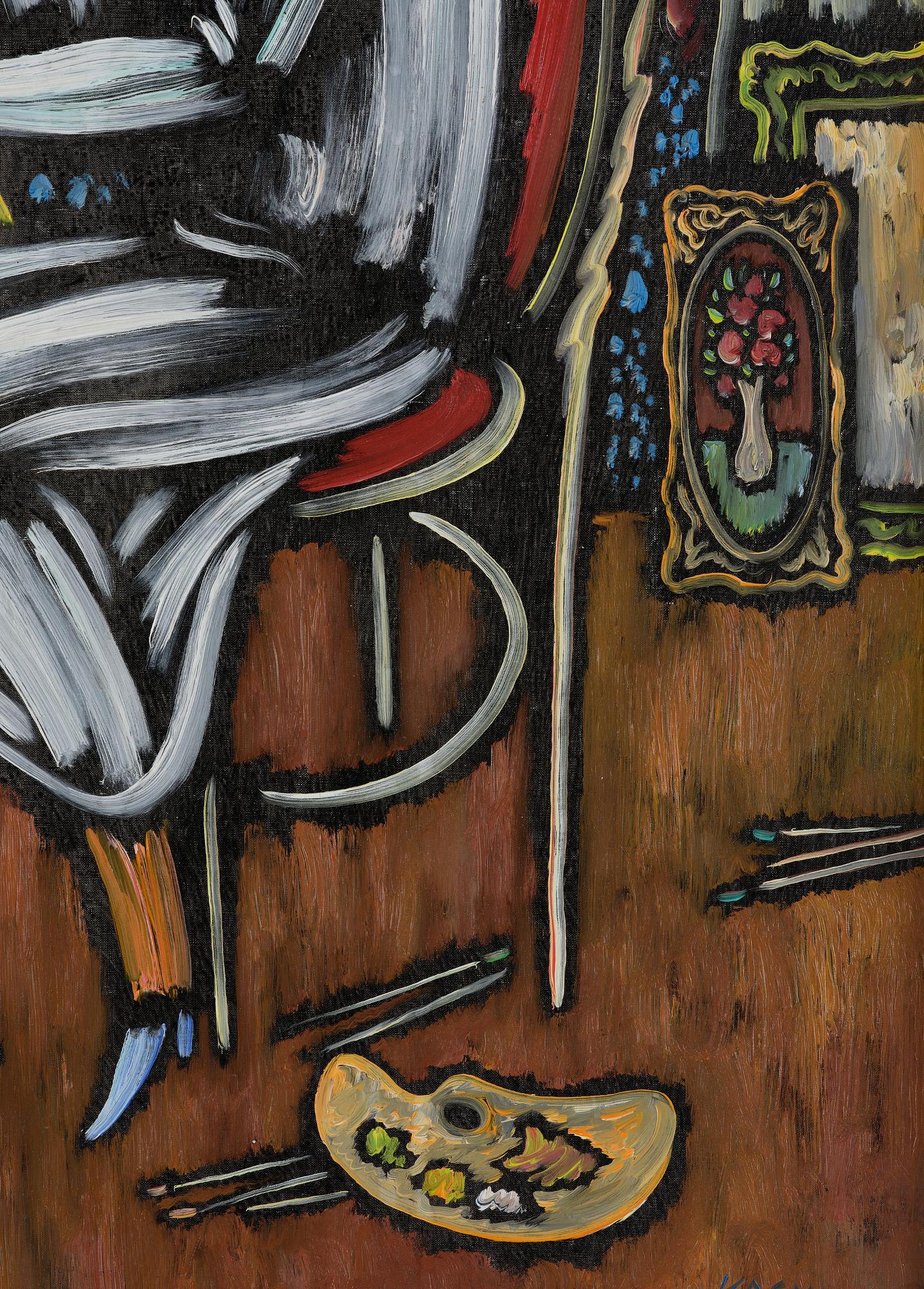 Vytautas Kasiulis, Interior with artist and model.