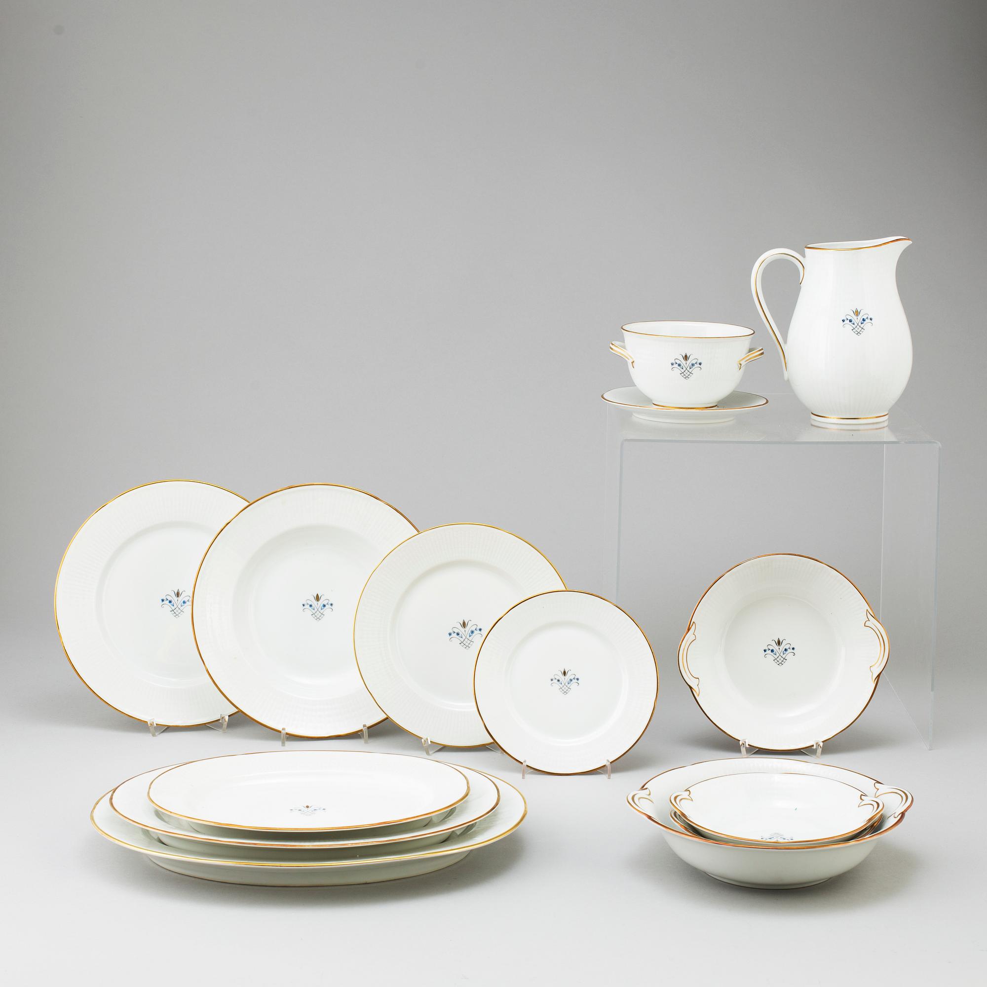 LOUISE ADELBORG, servis, 58 delar, "Swedish grace". Rörstrand, 1940-tal.