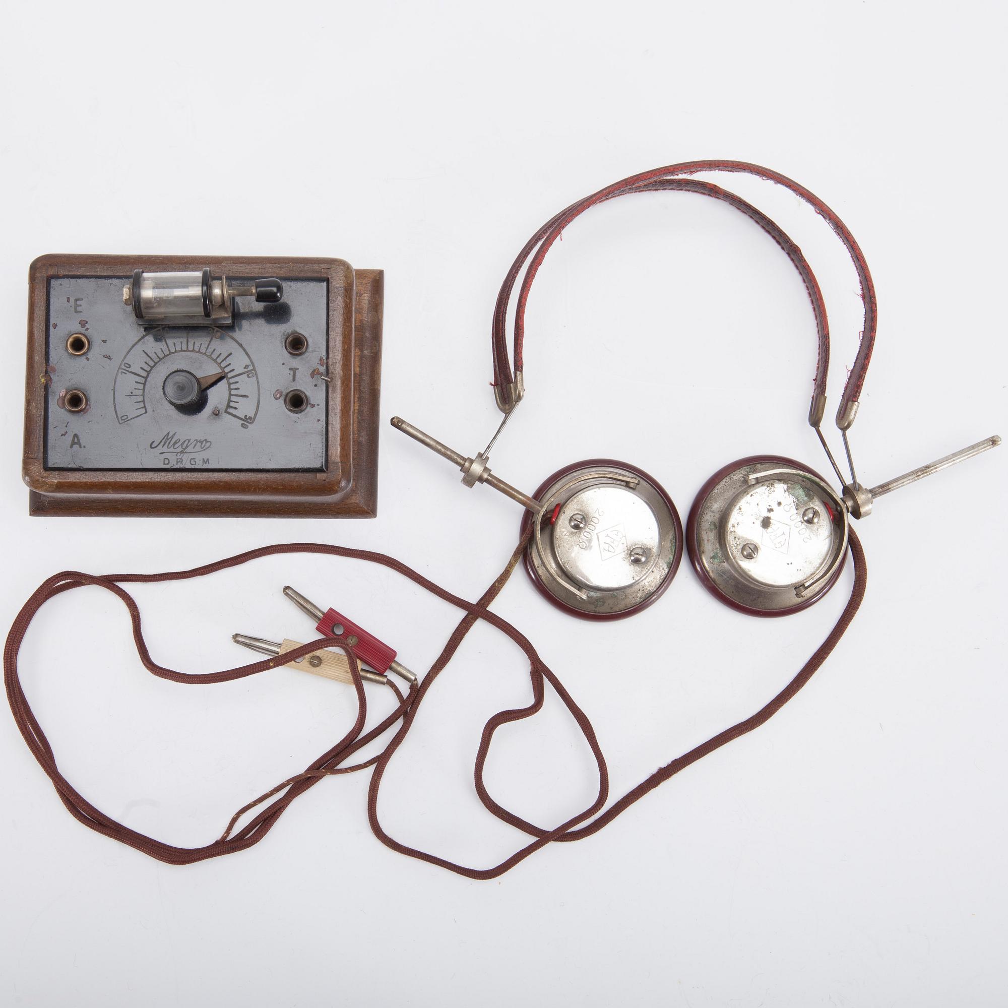 RADIOMOTTAGARE, sk "Kristallapparat" Mergo D.R.G.M, 1920-tal.