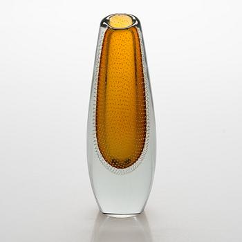 Gunnel Nyman, a glass vase, signed G. Nyman Nuutajärvi Notsjö -56.