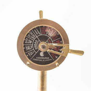 Engine telegraph, miniature, Chadburns, Liverpool & London, first half of the 20th century.