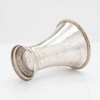 An early 19th-century silver beaker, maker's mark of Olof Peter Almén, Hedemora, Sweden 1804.