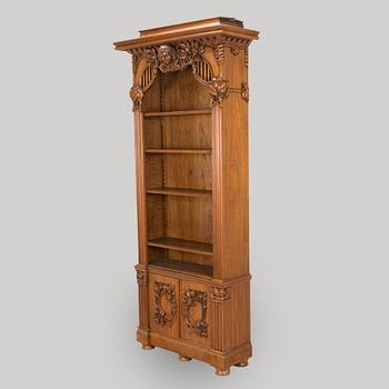 A Swedish Art Nouveau mahogany book case.