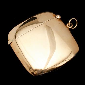 TÄNDSTICKSHÅLLARE, 9 k guld, Chester 1911. Vikt ca 19 g.