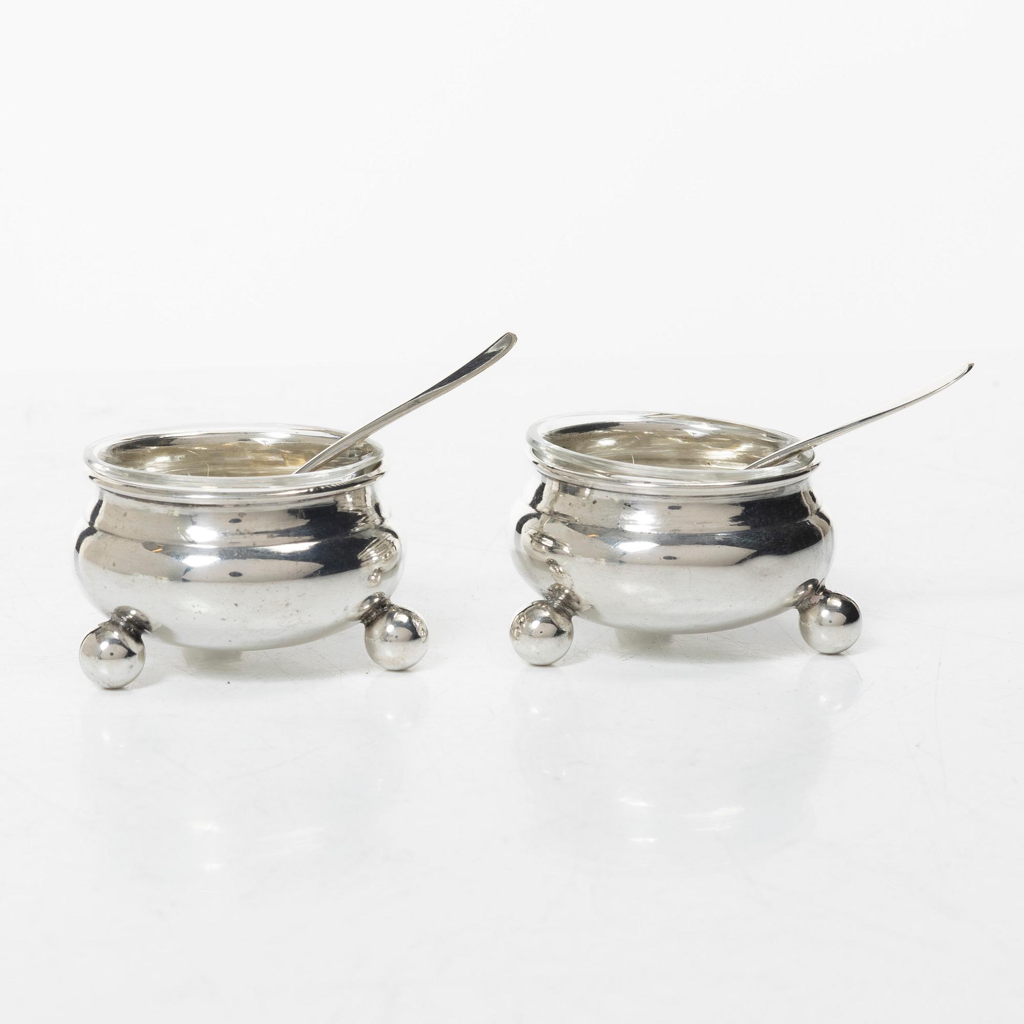 Silver, 4 pieces, Denmark, Norway early 20th century.