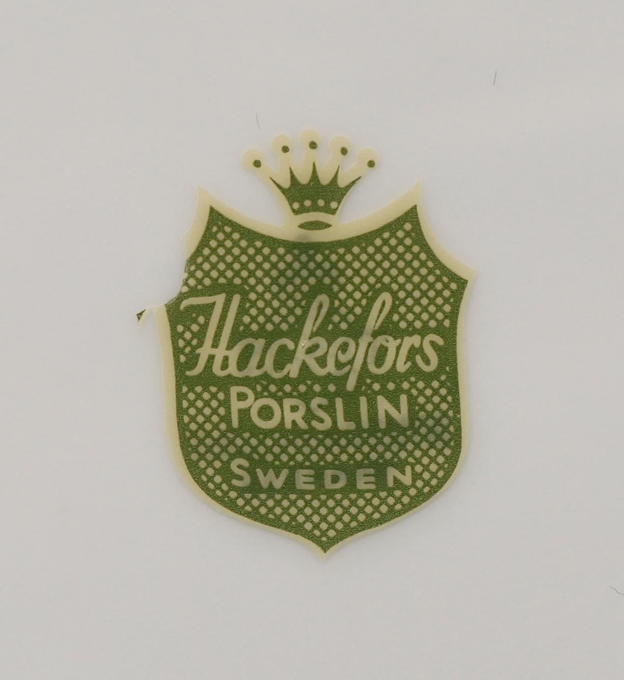 MATSERVIS, 53 del, porslin, Hackefors.
