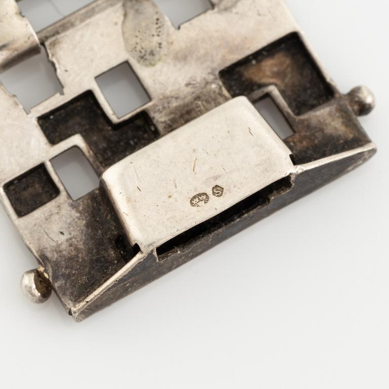Armband, silver, troligen 1960-70-tal.