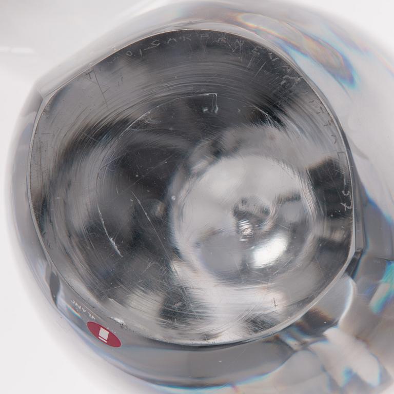 A GLASS SCULPTURE 'Orchid', signed Timo Sarpaneva Iittala -57.