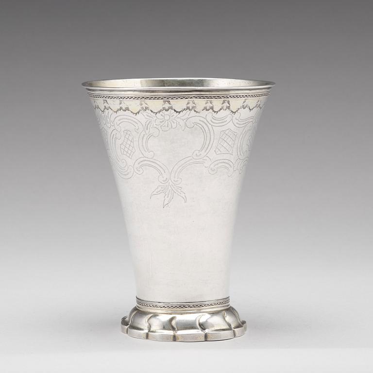 Daniel Lundström, bägare, silver, Stockholm 1784.