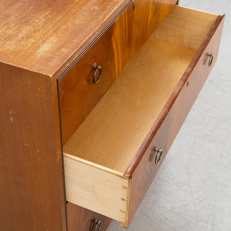 A Swedish Modern mahogany veneered dresser, 1940s.