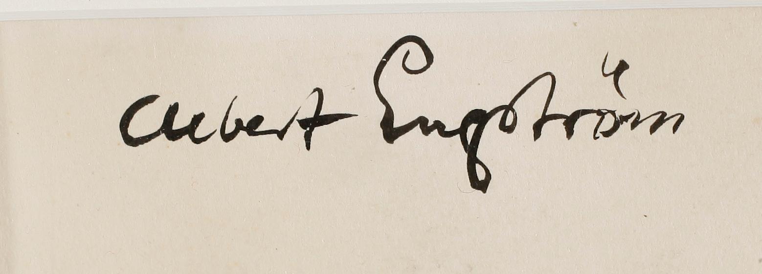 ALBERT ENGSTRÖM, tusch, signerad.