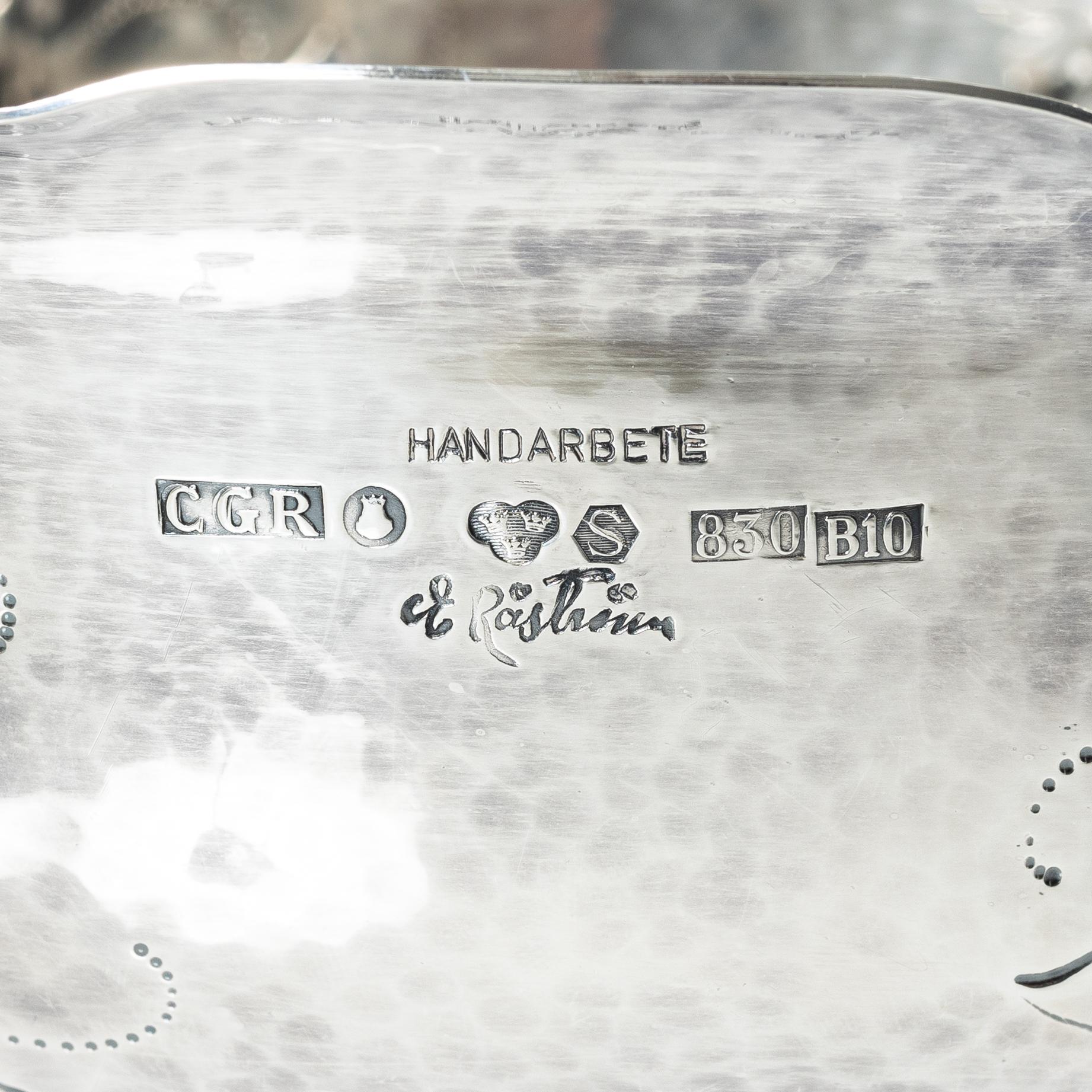 Eric Råström, a silver bowl, CG Råström, Stockholm 1976.
