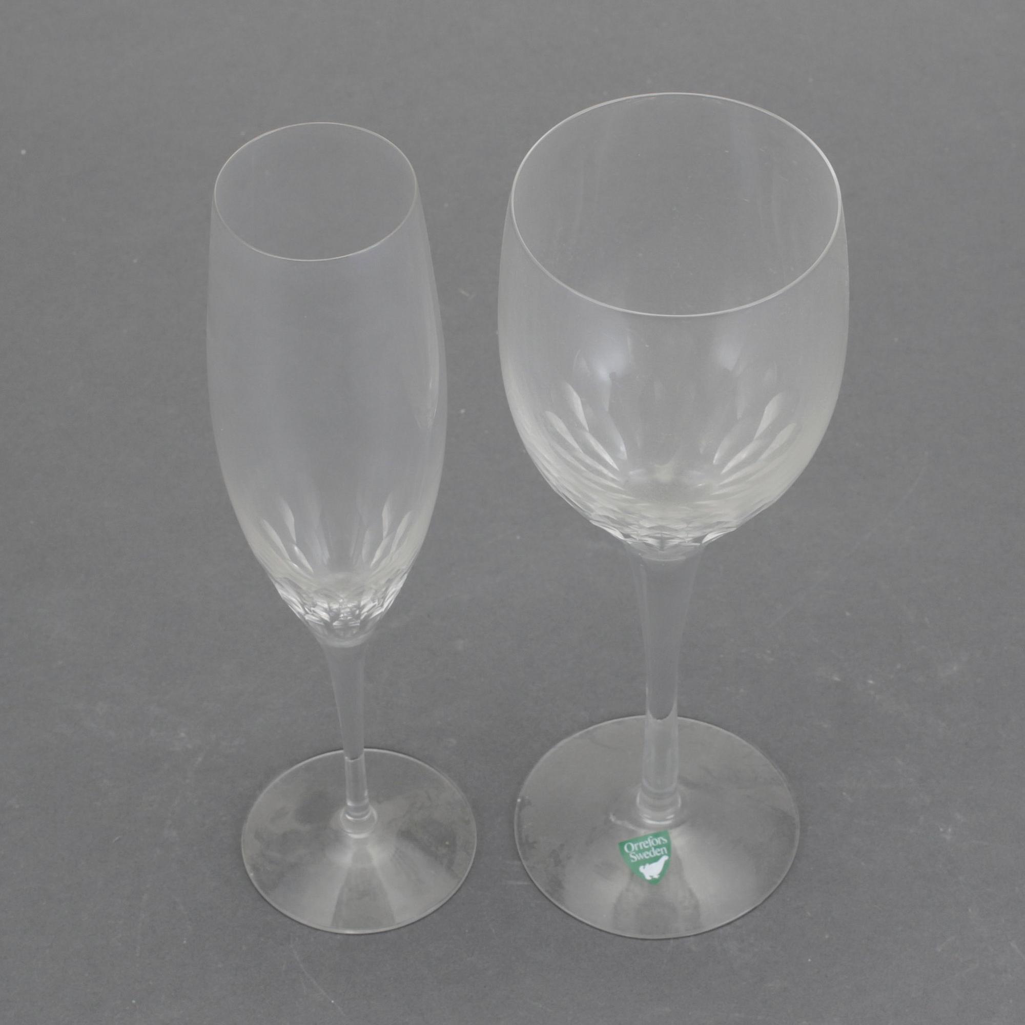 SERVISDELAR, 16 st, "Prelude", Nils Landberg, Orrefors.