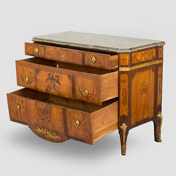 A Gustavian late 18th century commode attributed to J. Hultsten.