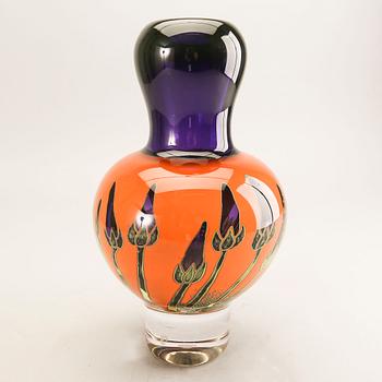 Elna Melusine Jolom, a signed and dated graal glass vase 2007 Strömbergshyttan.