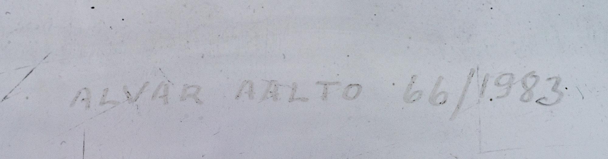 ALVAR AALTO, GLASS SCULPTURE, 4 PARTS.The Aalto Flower. The lowest part signed Alvar Aalto 66/1983.