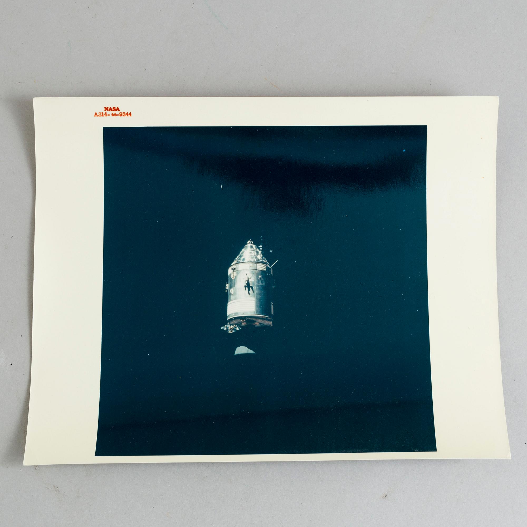 A collection of 8 photographs by NASA Apollo 14, 1971, stamped.